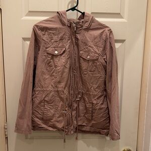 New Look Mauve Hooded Utility Jacket